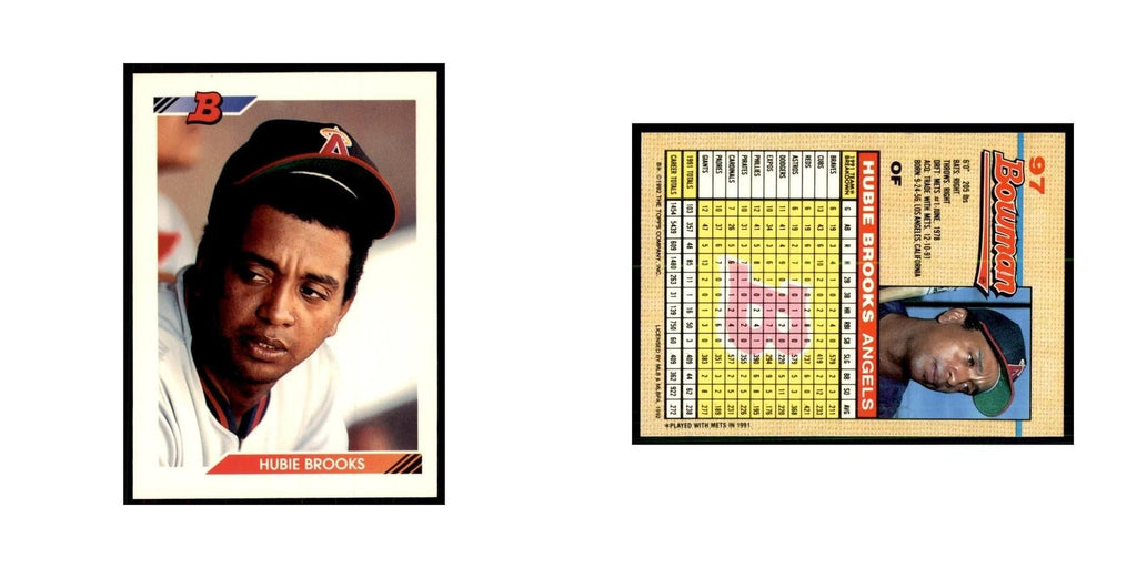 1992 Bowman Hubie Brooks Baseball Cards #97
