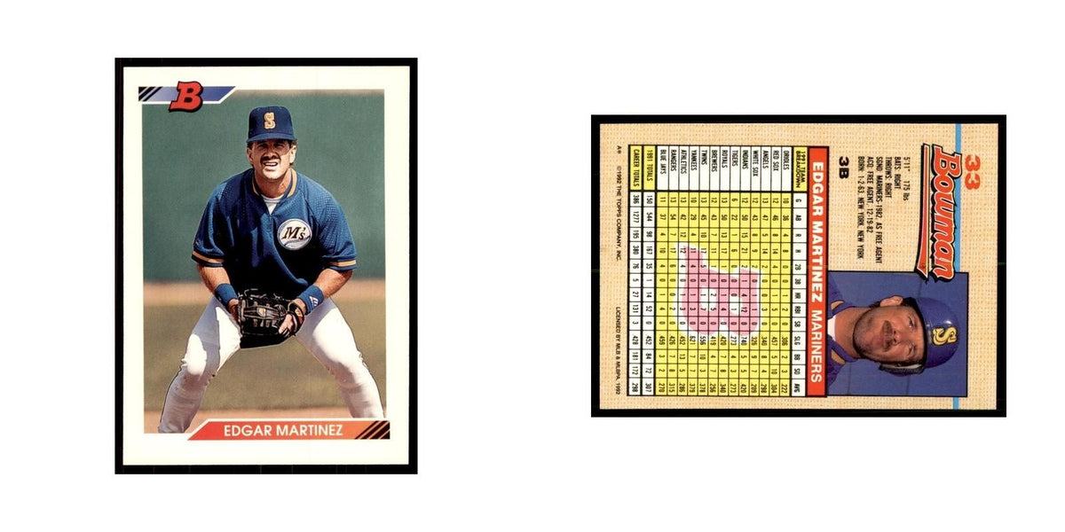1992 Bowman Edgar Martinez Baseball Cards #33