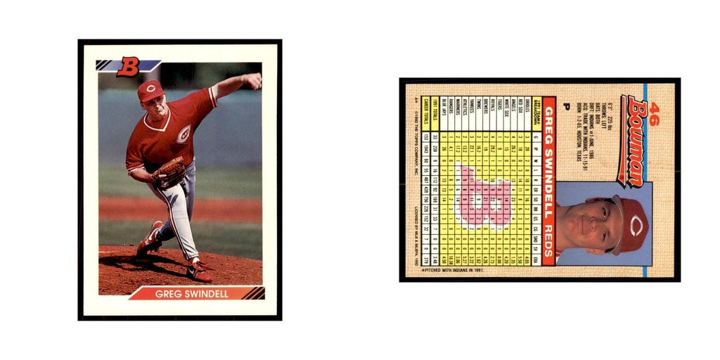 1992 Bowman Greg Swindell Baseball Cards #46