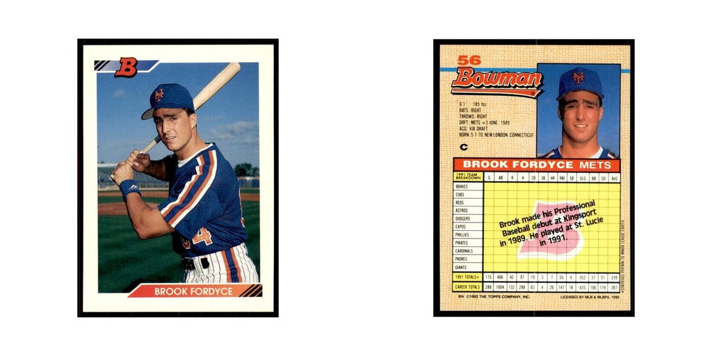1992 Bowman Brook Fordyce Baseball Cards #56