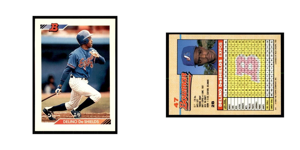 1992 Bowman Delino DeShields Baseball Cards #47
