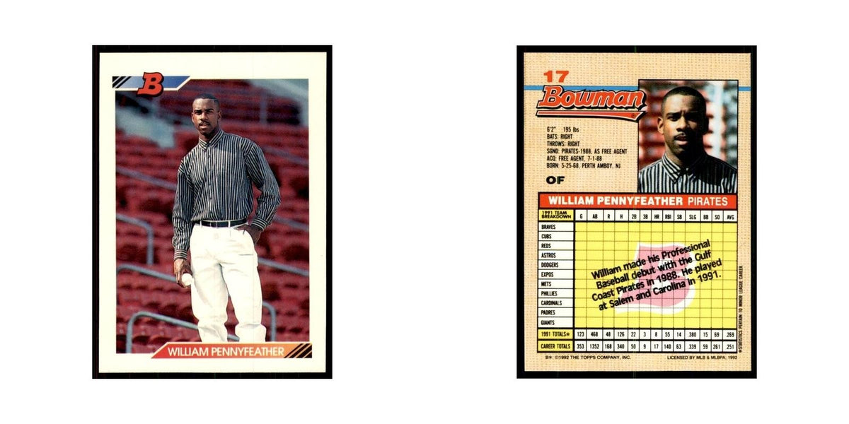 1992 Bowman Will Pennyfeather Baseball Cards #17