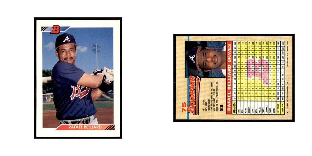 1992 Bowman Rafael Belliard Baseball Cards #75