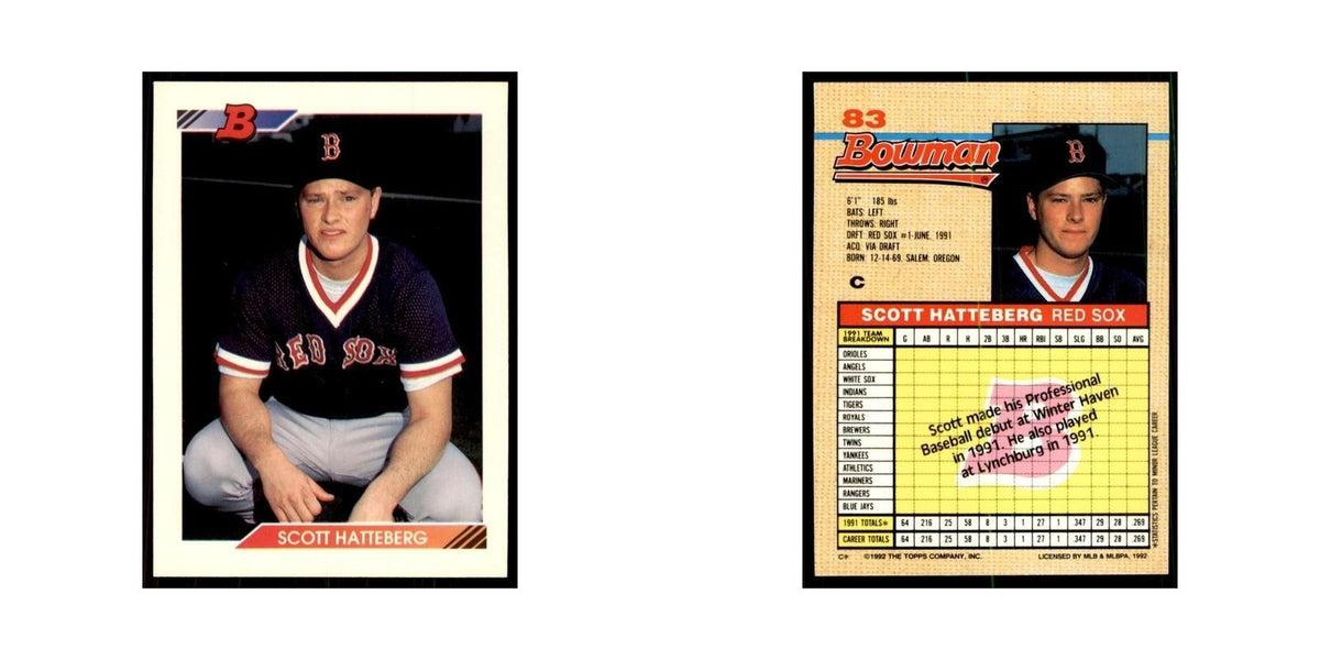 1992 Bowman Scott Hatteberg Baseball Cards #83