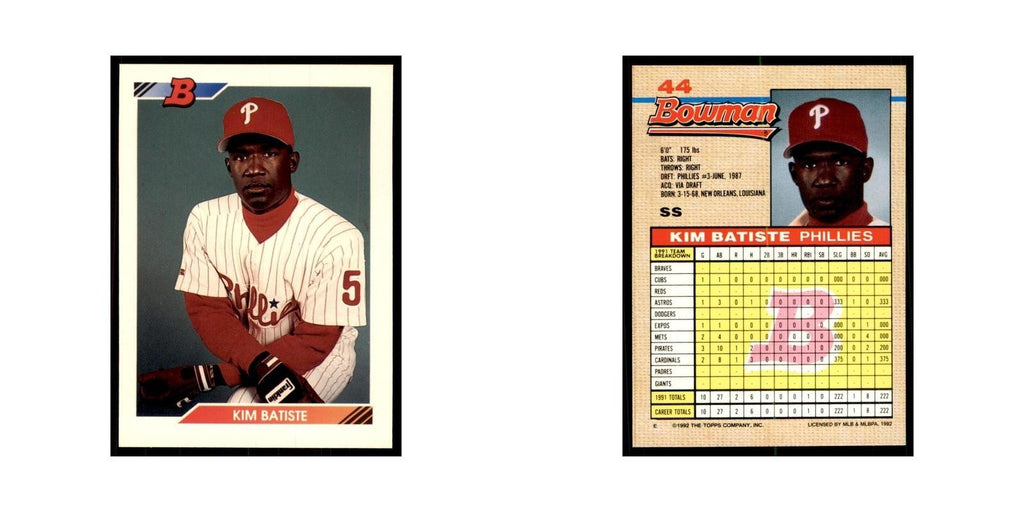 1992 Bowman Kim Batiste Baseball Cards #44