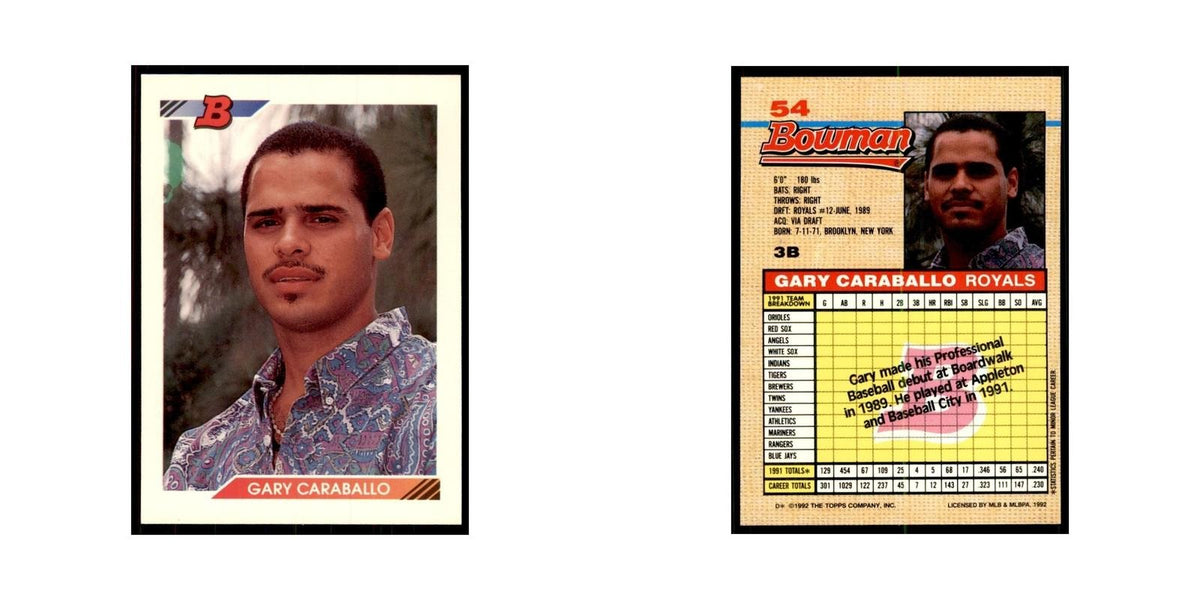 1992 Bowman Gary Caraballo Baseball Cards #54