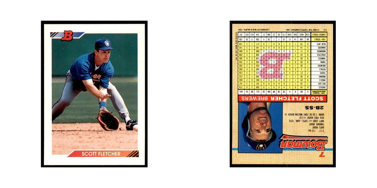 1992 Bowman Scott Fletcher Baseball Cards #7