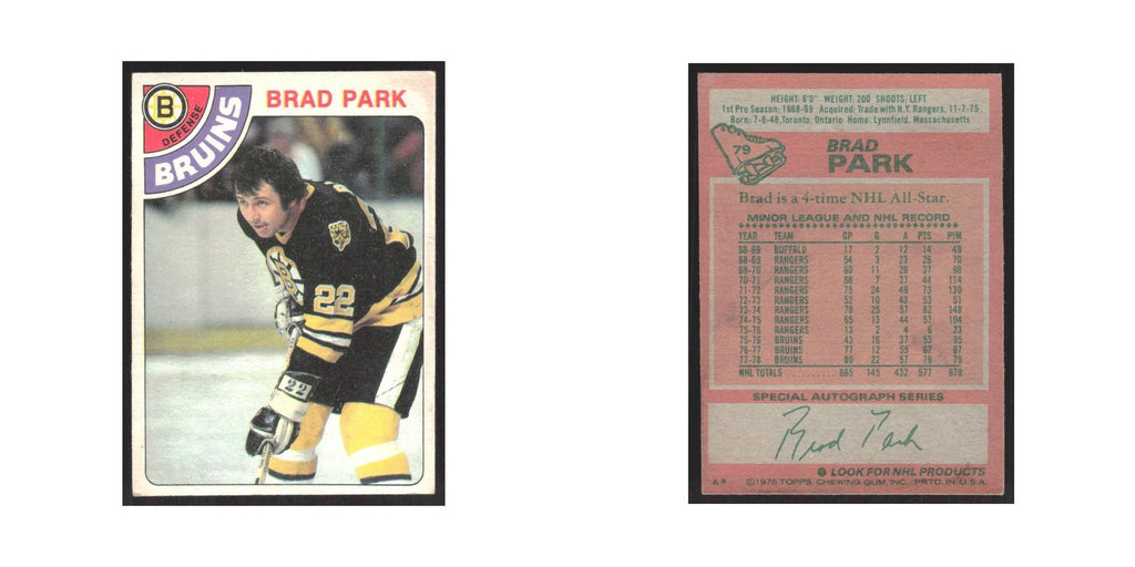 1978 Topps Brad Park Boston Bruins #79