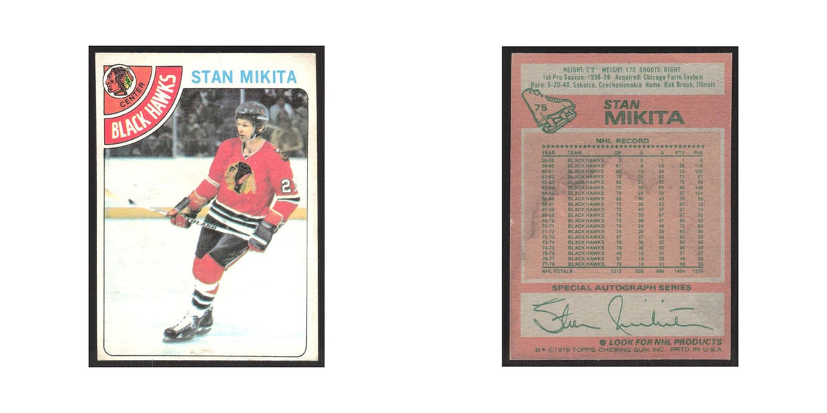 1978 Topps Stan Mikita Chicago Blackhawks #75