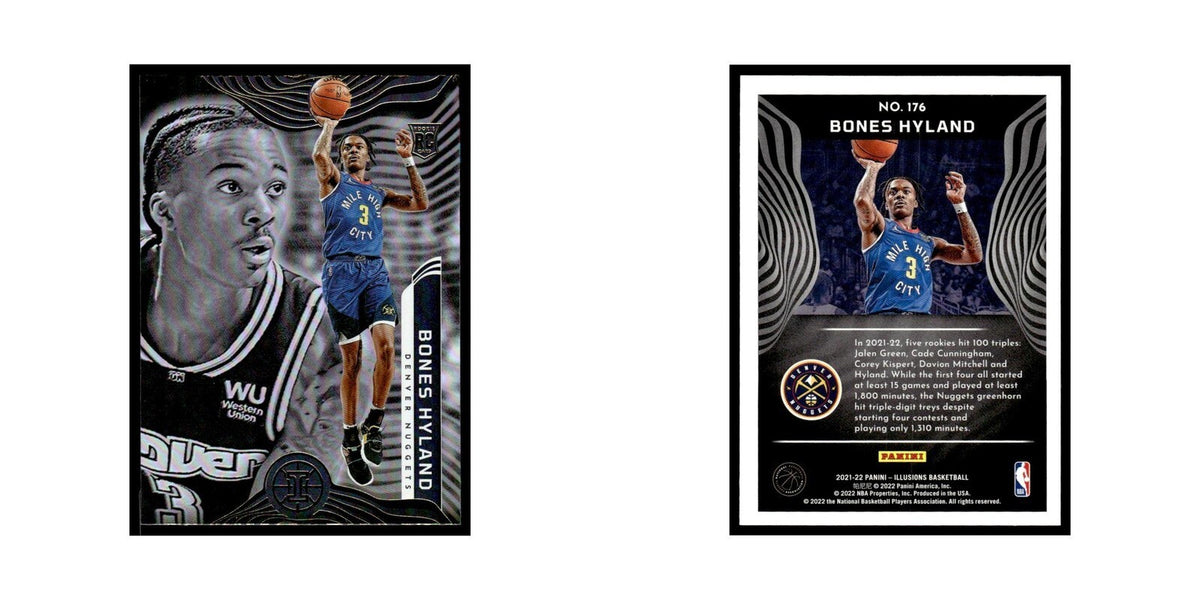Bones Hyland Rookie 2021 Panini Illusions #176 Denver Nuggets Basketball Card NM