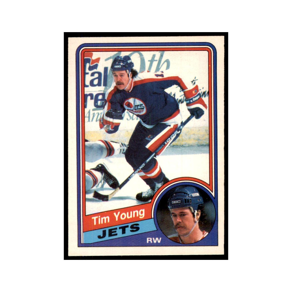 1984 O-Pee-Chee Tim Young Winnipeg Jets #351