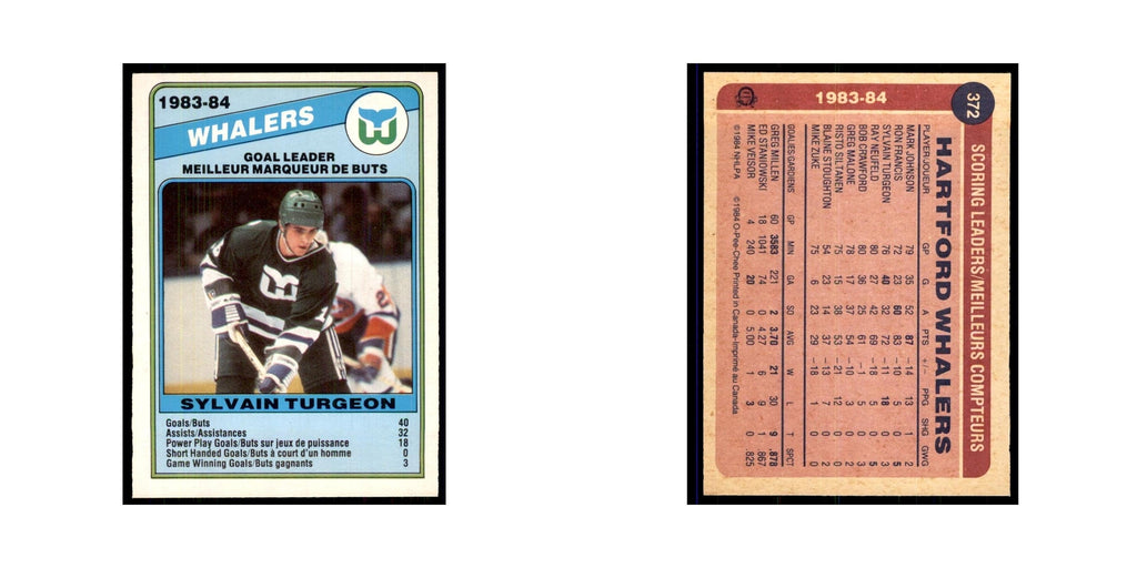 1984 O-Pee-Chee Sylvain Turgeon Hartford Whalers #372