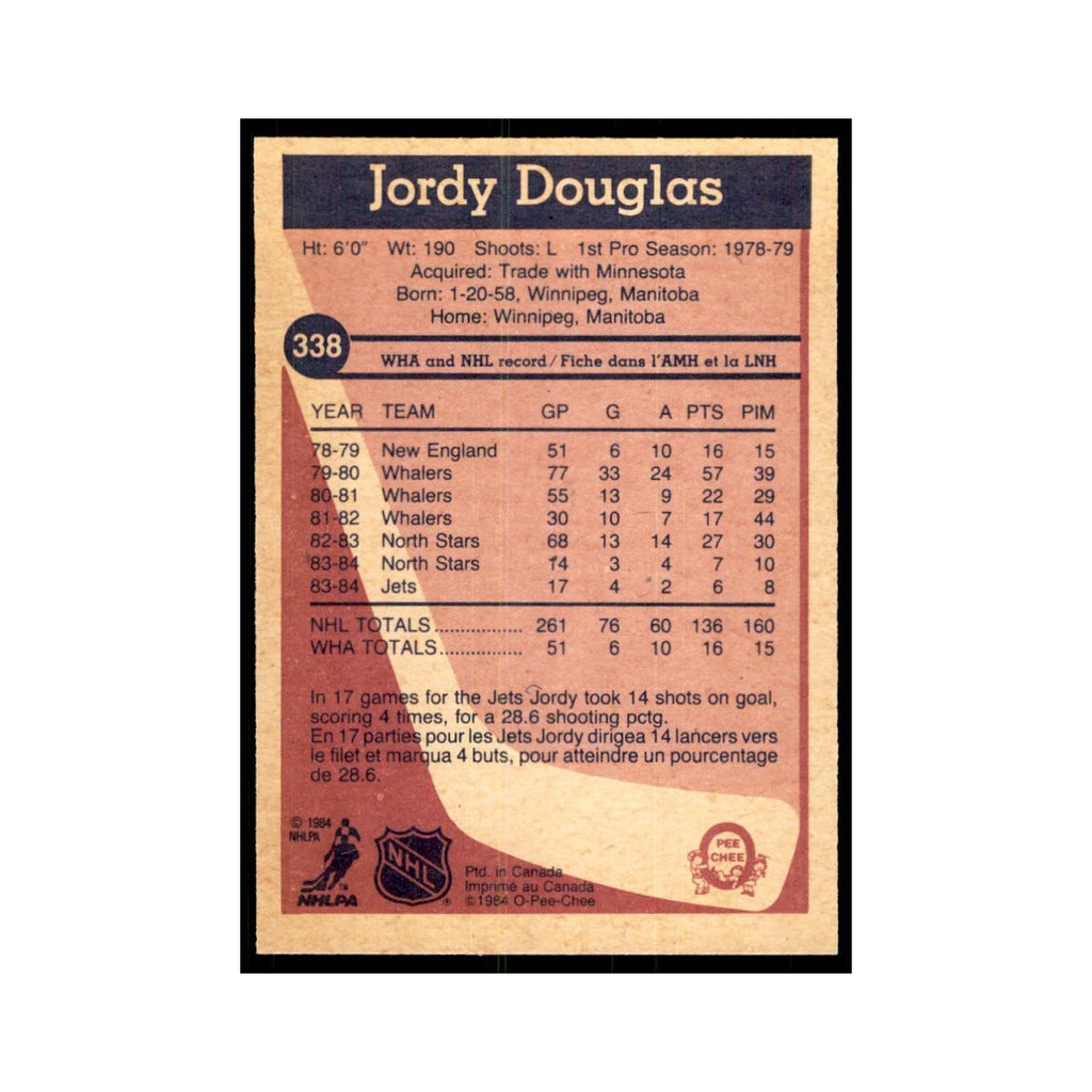 1984 O-Pee-Chee Jordy Douglas Winnipeg Jets #338