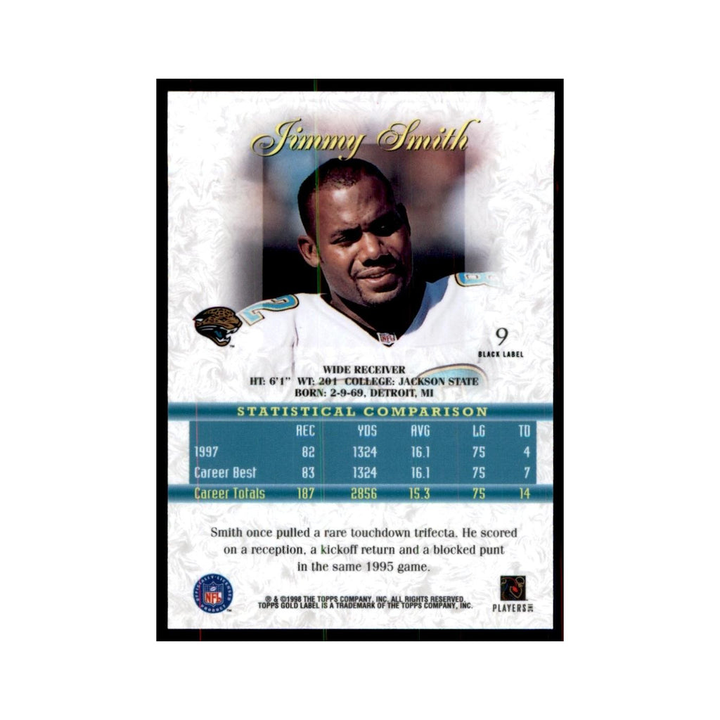 1998 Topps Gold Label Jimmy Smith Football Cards #9