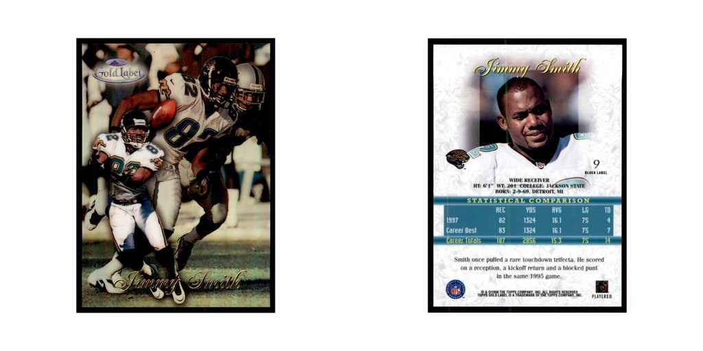 1998 Topps Gold Label Jimmy Smith Football Cards #9