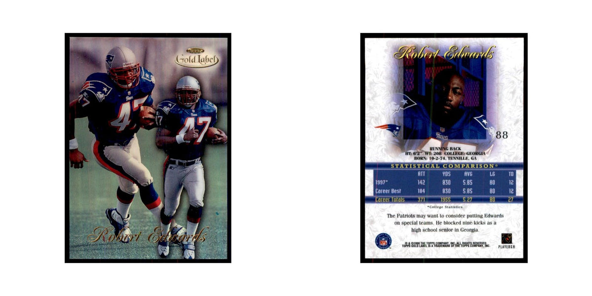 1998 Topps Gold Label Robert Edwards Football Cards #88