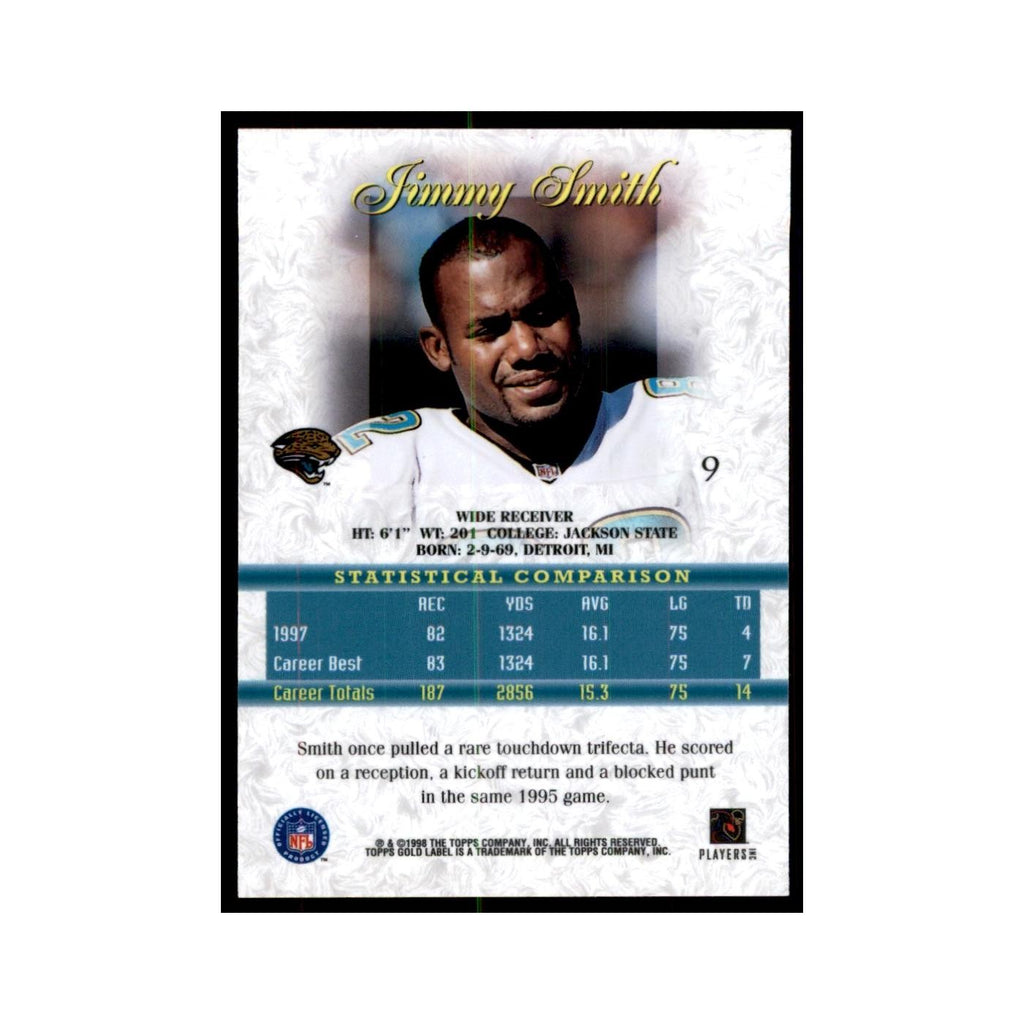 1998 Topps Gold Label Jimmy Smith Football Cards #9