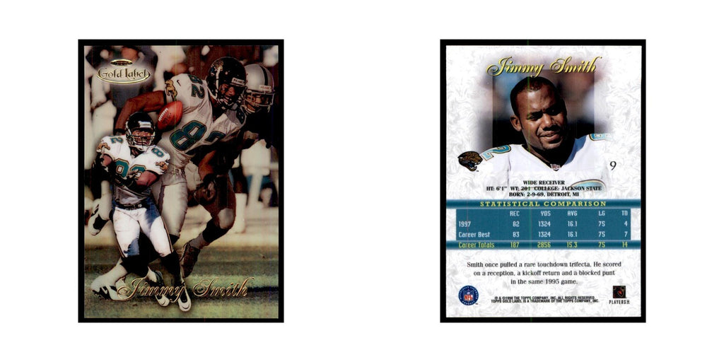 1998 Topps Gold Label Jimmy Smith Football Cards #9