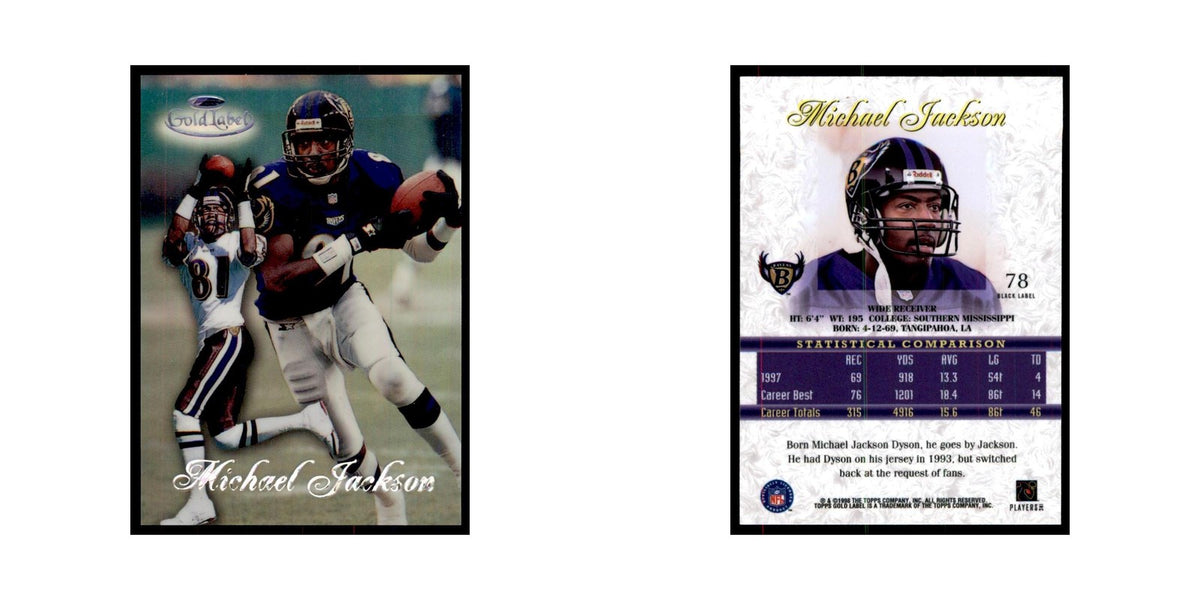 1998 Topps Gold Label Michael Jackson Football Cards #78