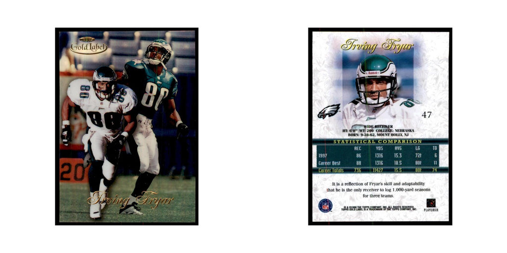 1998 Topps Gold Label Irving Fryar Football Cards #47