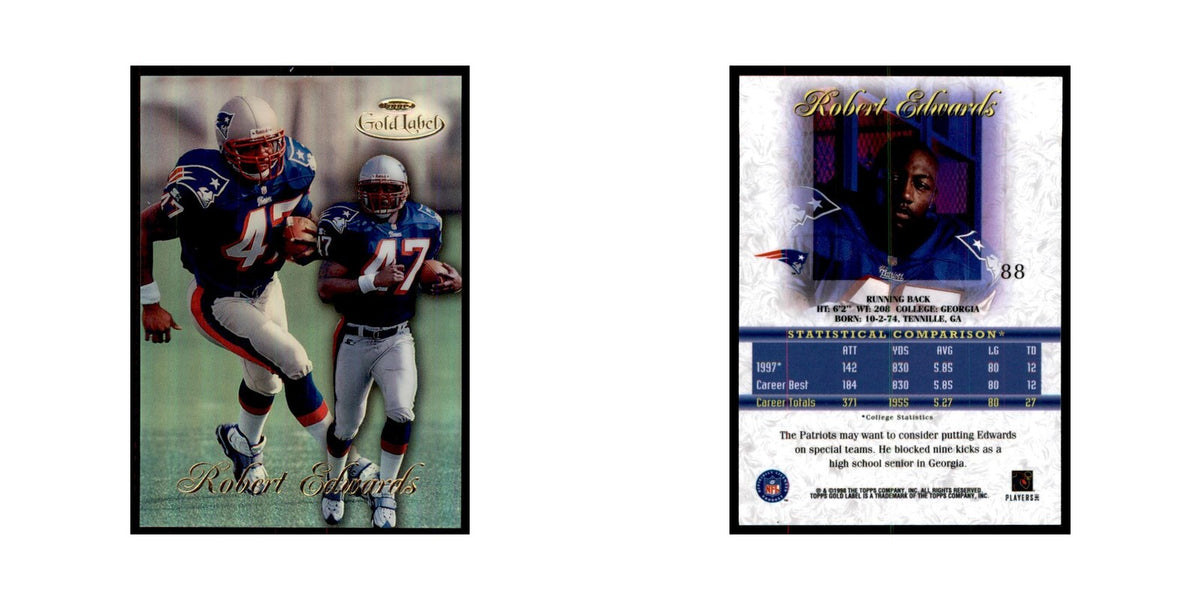 1998 Topps Gold Label Robert Edwards Football Cards #88