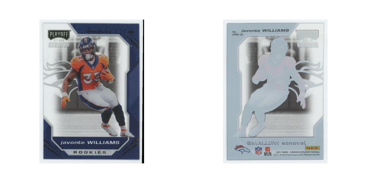 Javonte Williams 2021 Panini Chronicles Playoff Momentum Rookies #PMR-14 NM