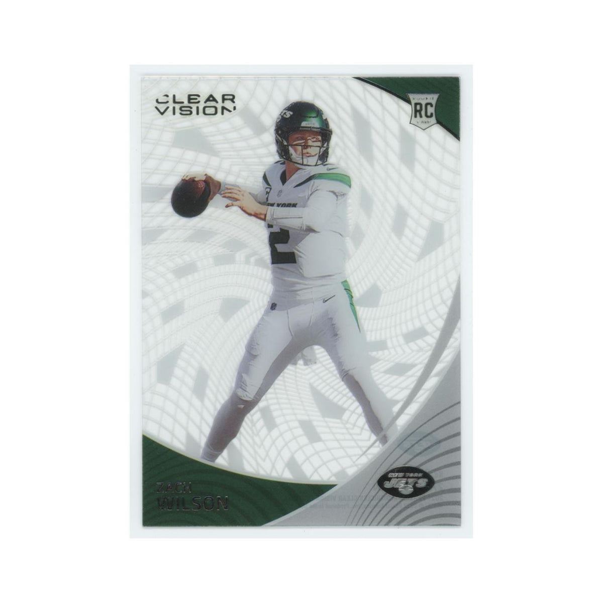 Zach Wilson 2021 Panini Chronicles Clear Vision Rookies #CVR-2 New York Jets NM