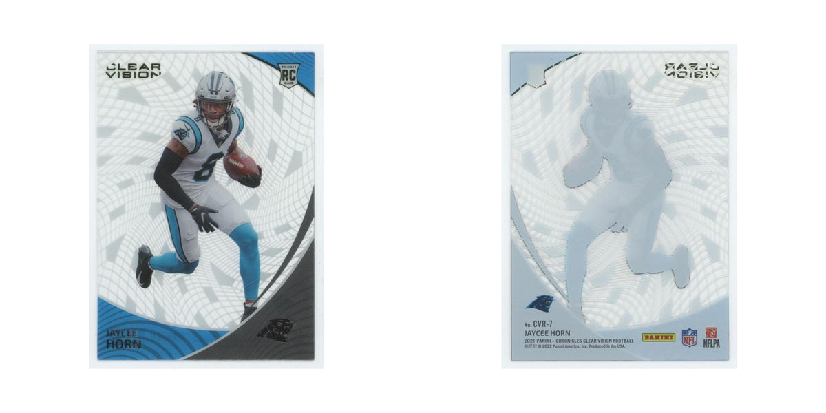 Jaycee Horn 2021 Panini Chronicles Clear Vision Rookies #CVR-7 Panthers NM