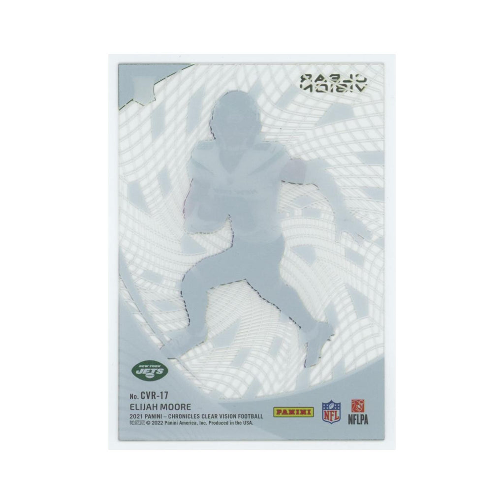 Elijah Moore 2021 Panini Chronicles Clear Vision Rookies #CVR-17 Jets NM