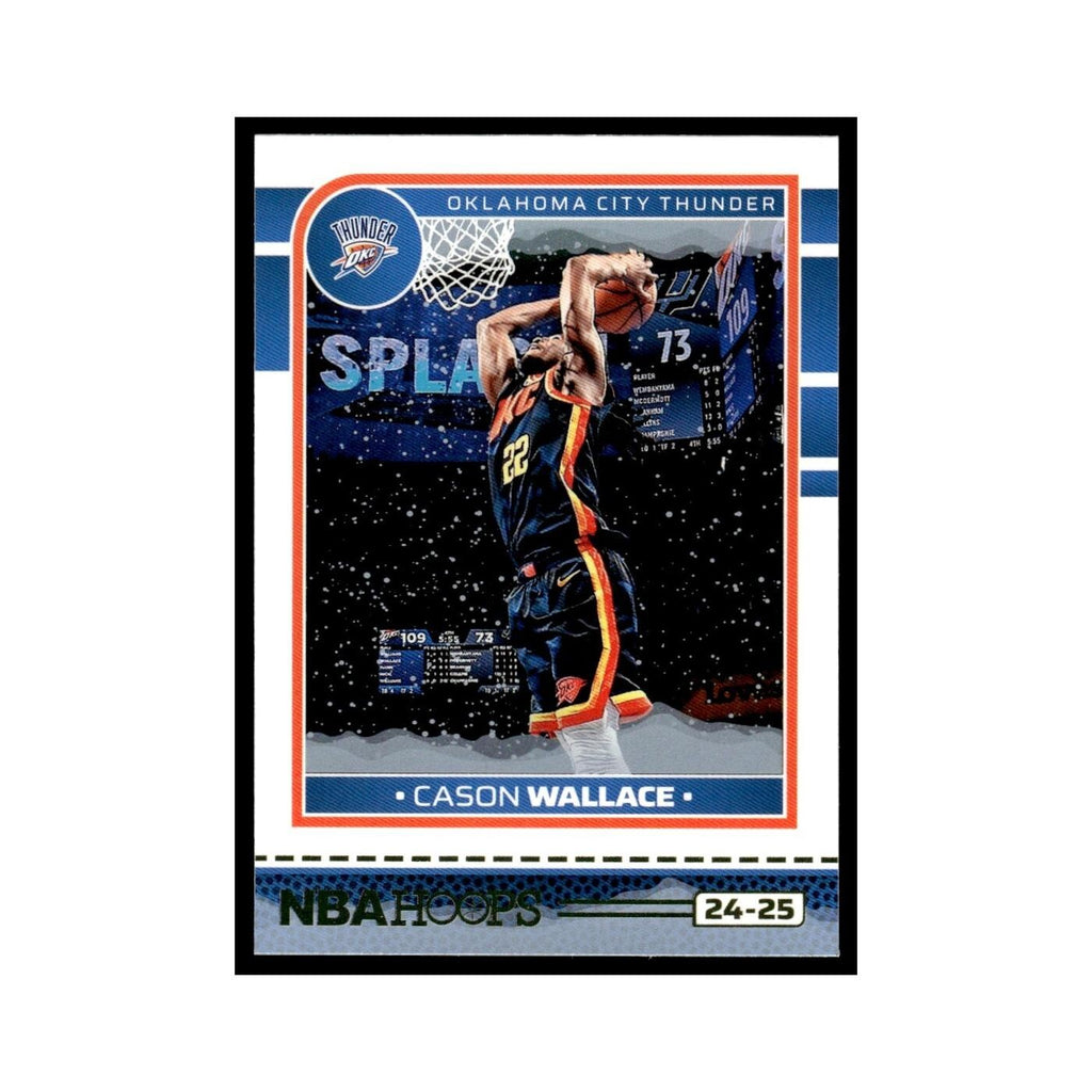 Cason Wallace 2024 NBA Hoops #68 Oklahoma City Thunder Basketball Card NM
