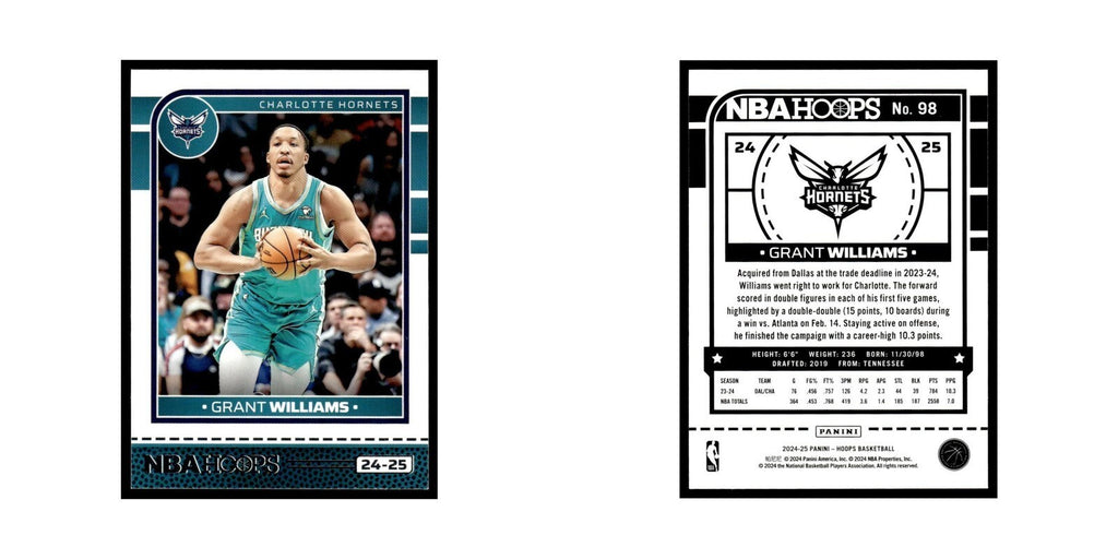 Grant Williams 2024 NBA Hoops #98 Charlotte Hornets Basketball Card NM