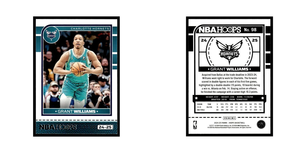 Grant Williams 2024 NBA Hoops #98 Charlotte Hornets Basketball Card NM