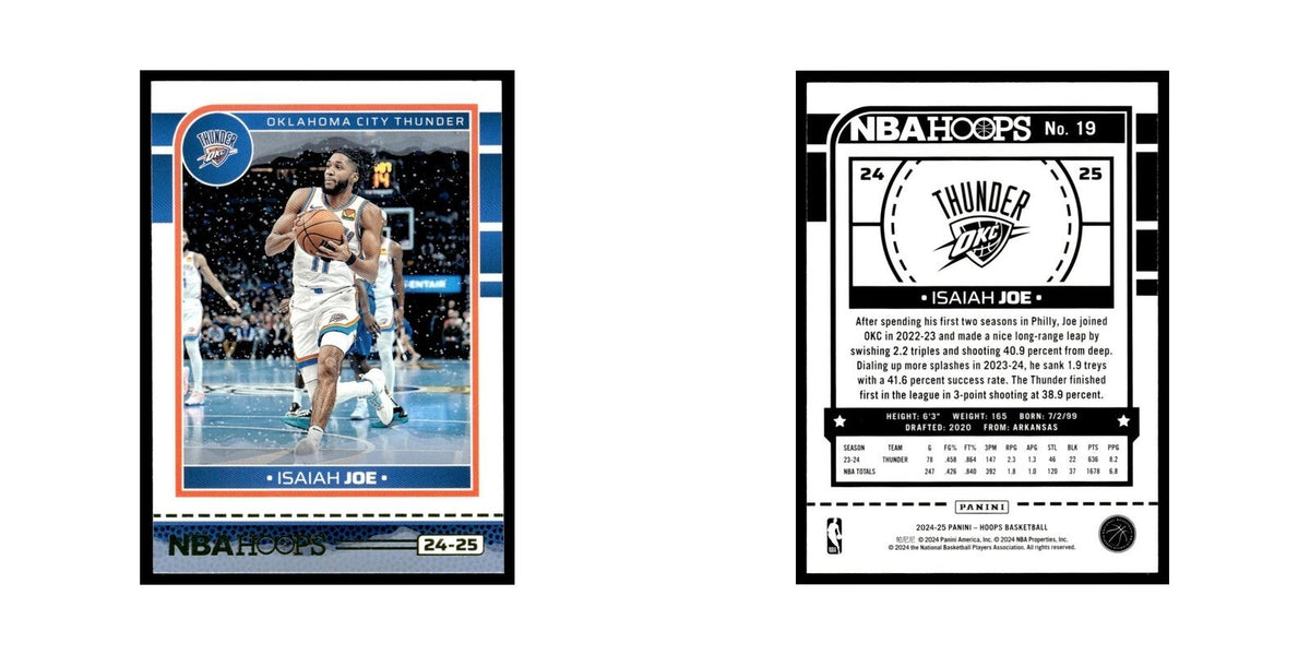 Isaiah Joe 2024 NBA Hoops #19 Oklahoma City Thunder Basketball Card NM