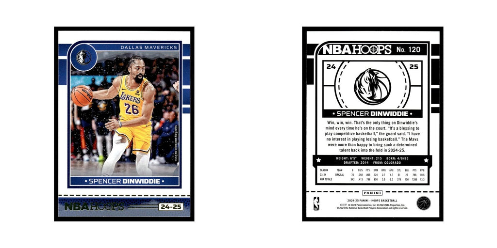 Spencer Dinwiddie 2024 NBA Hoops #120 Dallas Mavericks Basketball Card NM