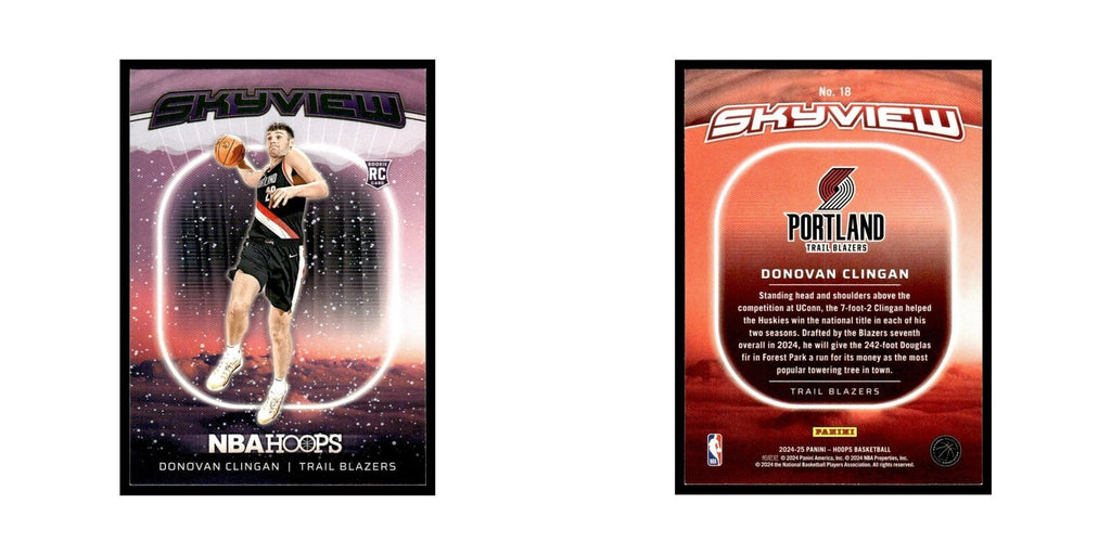 Donovan Clingan Rookie 2024 NBA Hoops #18 Portland Trail Blazers NM