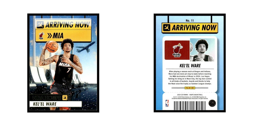 Kel'el Ware 2024 NBA Hoops #11 Miami Heat Basketball Card NM
