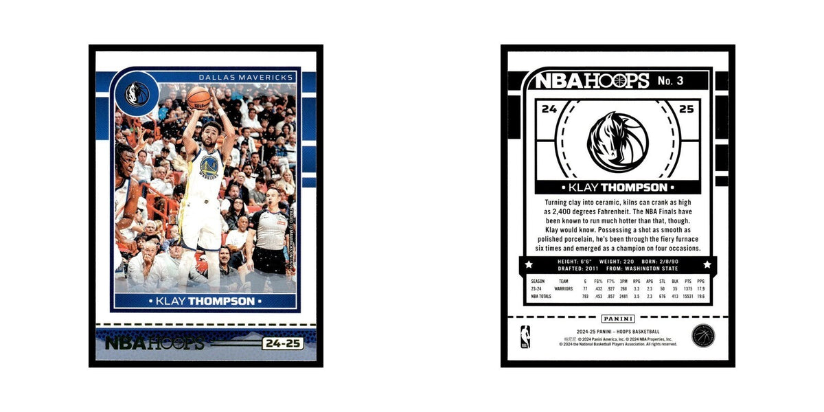 Klay Thompson 2024 NBA Hoops #3 Golden State Warriors Basketball Card NM