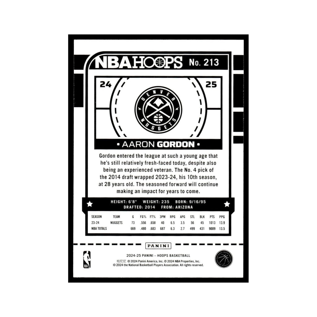 Aaron Gordon 2024 NBA Hoops #213 Denver Nuggets Basketball Card NM