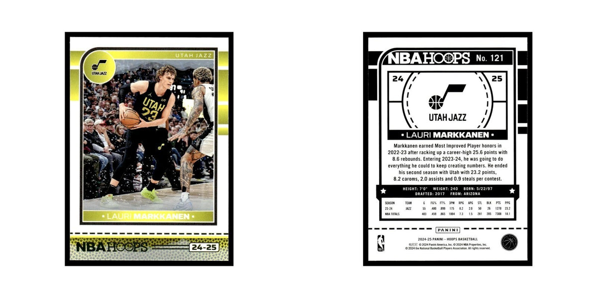 Lauri Markkanen 2024 NBA Hoops #121 Utah Jazz Basketball Card NM