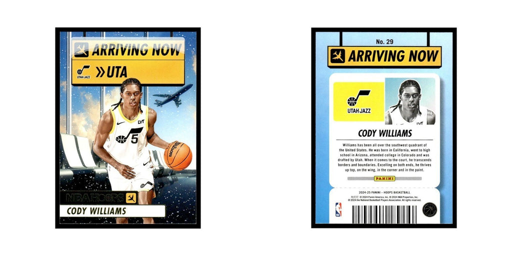 Cody Williams 2024 NBA Hoops #29 Utah Jazz Basketball Card NM