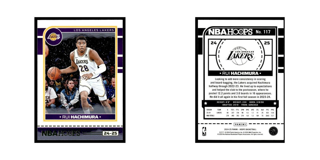 Rui Hachimura 2024 NBA Hoops #117 Los Angeles Lakers Basketball Card NM