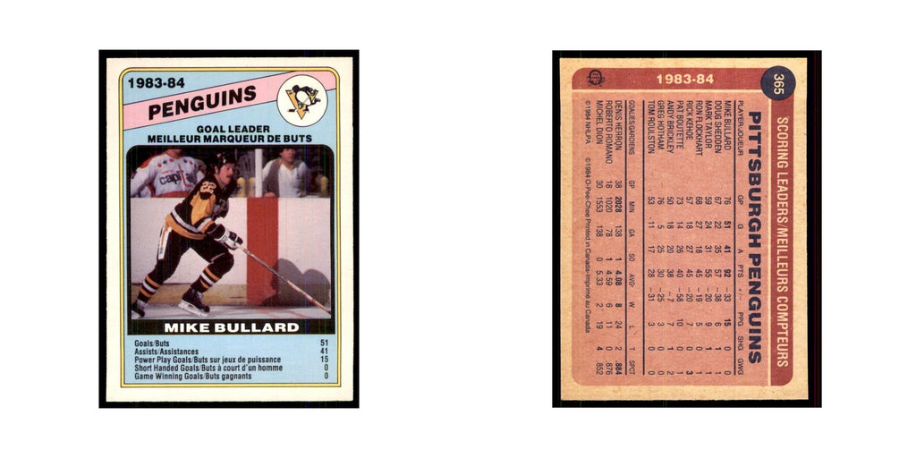1984 O-Pee-Chee Mike Bullard Pittsburgh Penguins #365