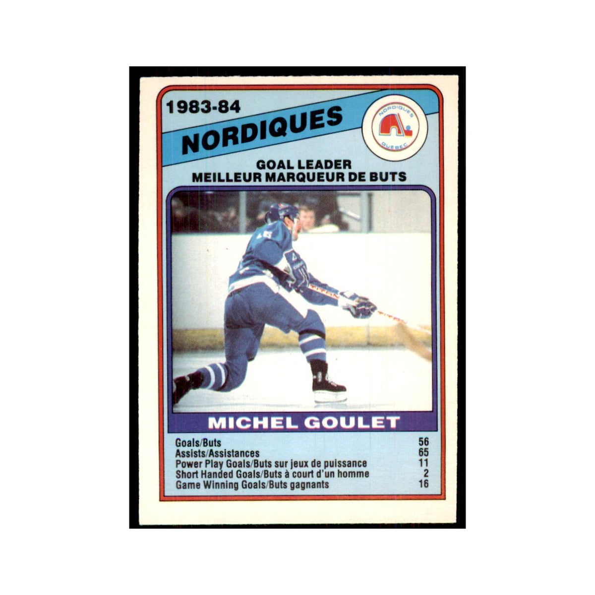1984 O-Pee-Chee Michel Goulet Quebec Nordiques #366