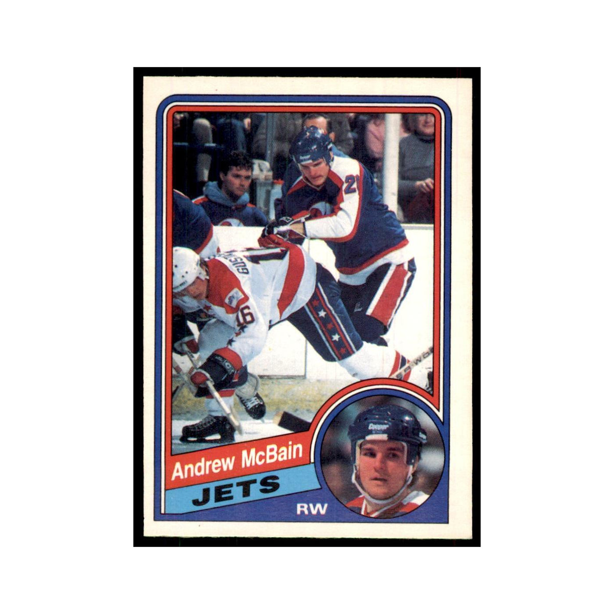 1984 O-Pee-Chee Andrew McBain RC Winnipeg Jets #343