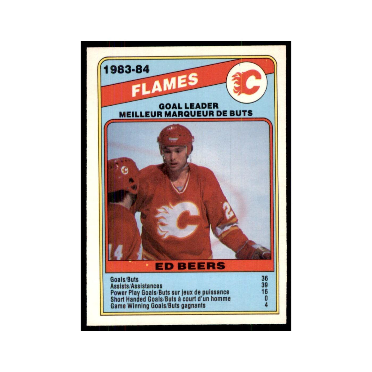 1984 O-Pee-Chee Ed Beers Calgary Flames #354
