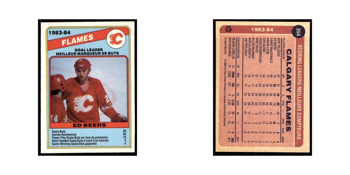 1984 O-Pee-Chee Ed Beers Calgary Flames #354