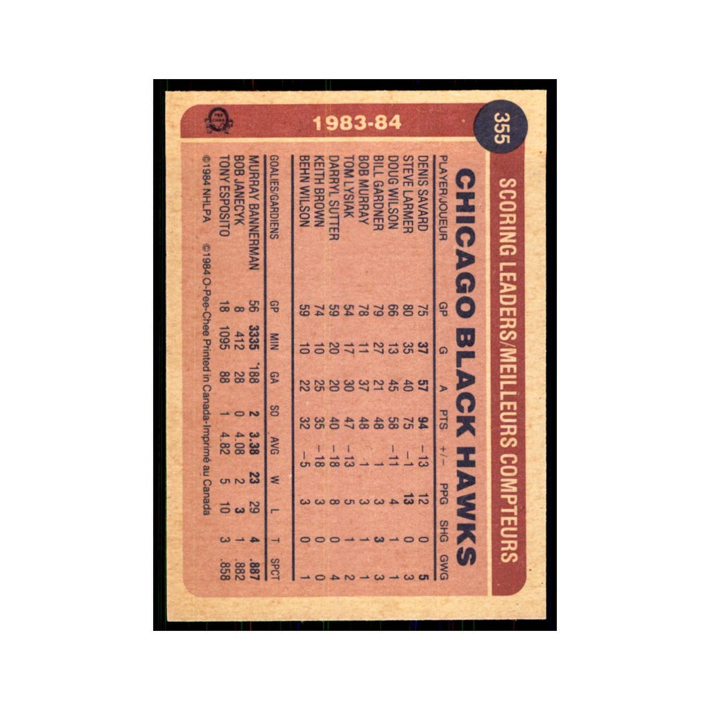 1984 O-Pee-Chee Denis Savard Chicago Blackhawks #355