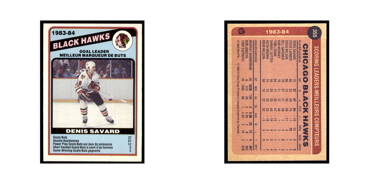 1984 O-Pee-Chee Denis Savard Chicago Blackhawks #355