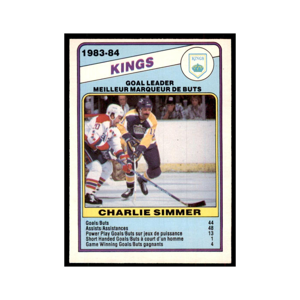 1984 O-Pee-Chee Charlie Simmer Los Angeles Kings #358