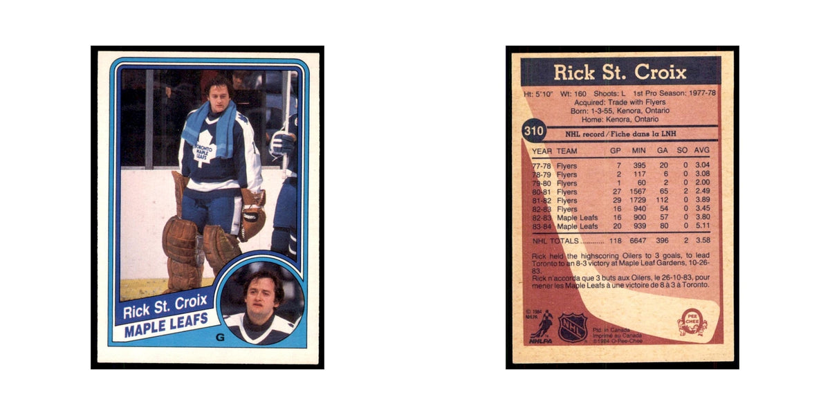 1984 O-Pee-Chee Rick St. Croix Toronto Maple Leafs #310